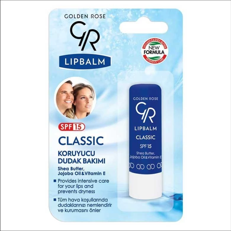 بالم لب گلدن رز آبی مدل کلاسیک با SPF15