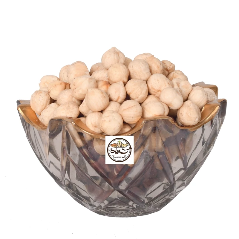 مغزفندق بوداده بی نمک 500 گرم