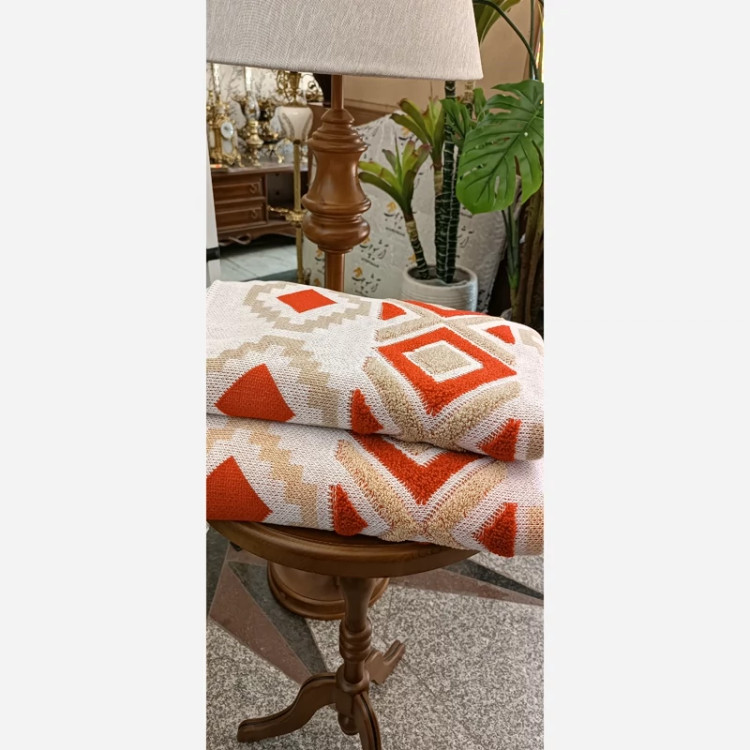 شال مبل طرح پانچ ابعاد 140*170رنگبندی کامل