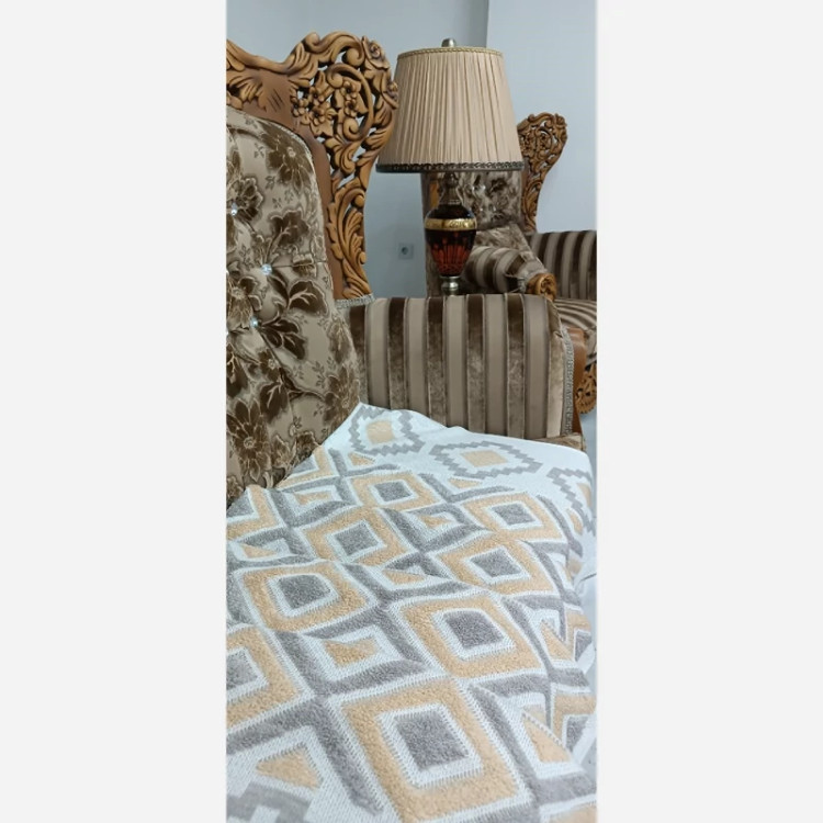 شال مبل طرح پانچ ابعاد 140*170رنگبندی کامل