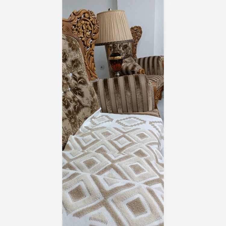 شال مبل طرح پانچ ابعاد 140*170رنگبندی کامل