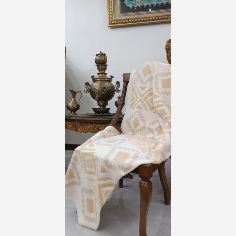 شال مبل طرح پانچ ابعاد 140*170رنگبندی کامل