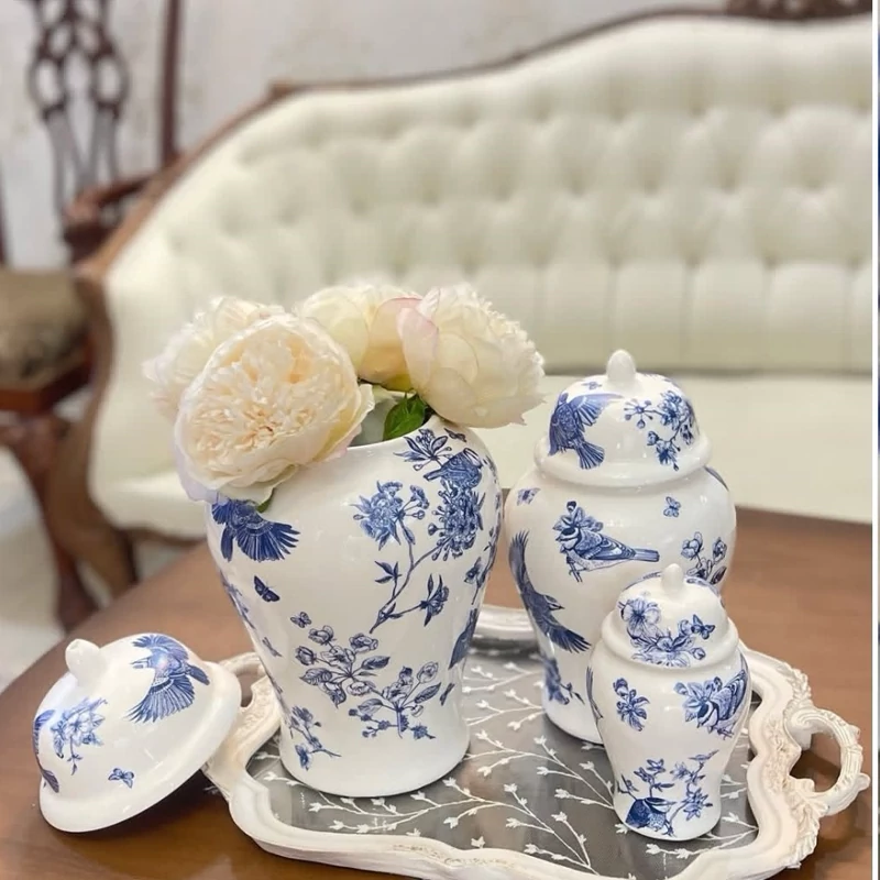 جینجر جار سه عددی دکوری طرح پرستو