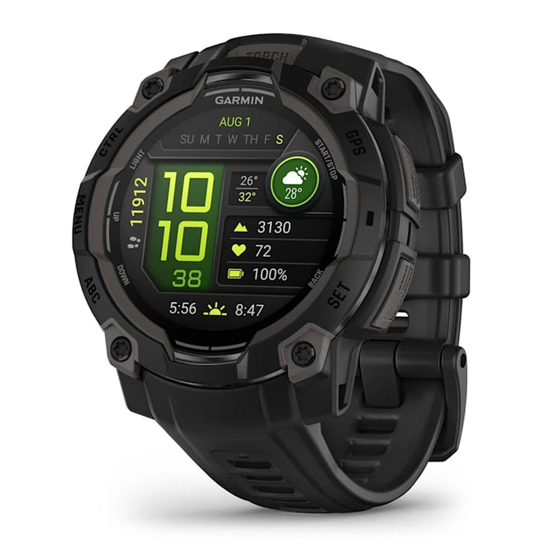 ساعت هوشمند 45 میلیمتری گارمین مدل Instinct 3 Amoled با بند سیلیکونی