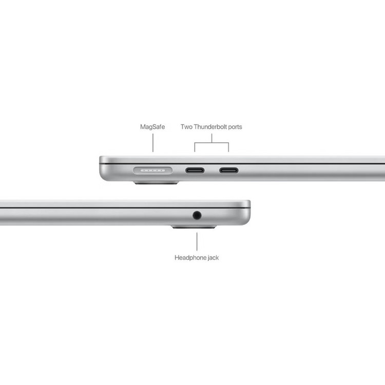 لپتاپ اپل مدل MacBook Air MW133 2025 LLA با پردازنده Apple M4، رم 16GB، حافظه SSD با ظرفیت 512GB، نمایشگر 13.6 اینچ Retina، دارای نور پسزمینه کیبورد، حسگر اثر انگشت، سیستمعامل Apple Mac OS