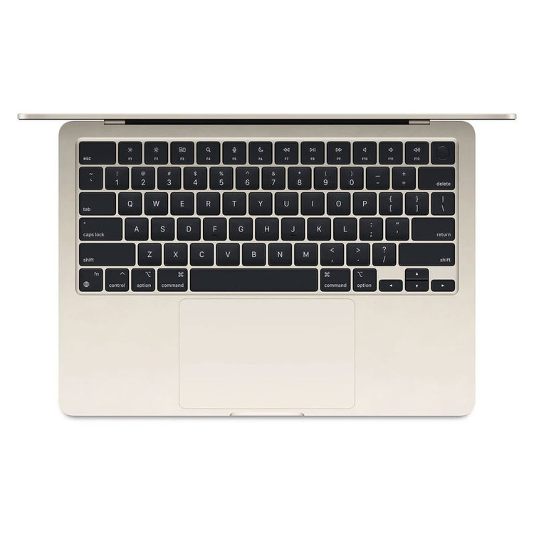 لپتاپ اپل مدل MacBook Air MW0Y3 2025 LLA با پردازنده Apple M4، رم 16GB، حافظه SSD با ظرفیت 256GB، نمایشگر 13.6 اینچ Retina، دارای نور پسزمینه کیبورد، حسگر اثر انگشت، سیستمعامل Apple Mac OS