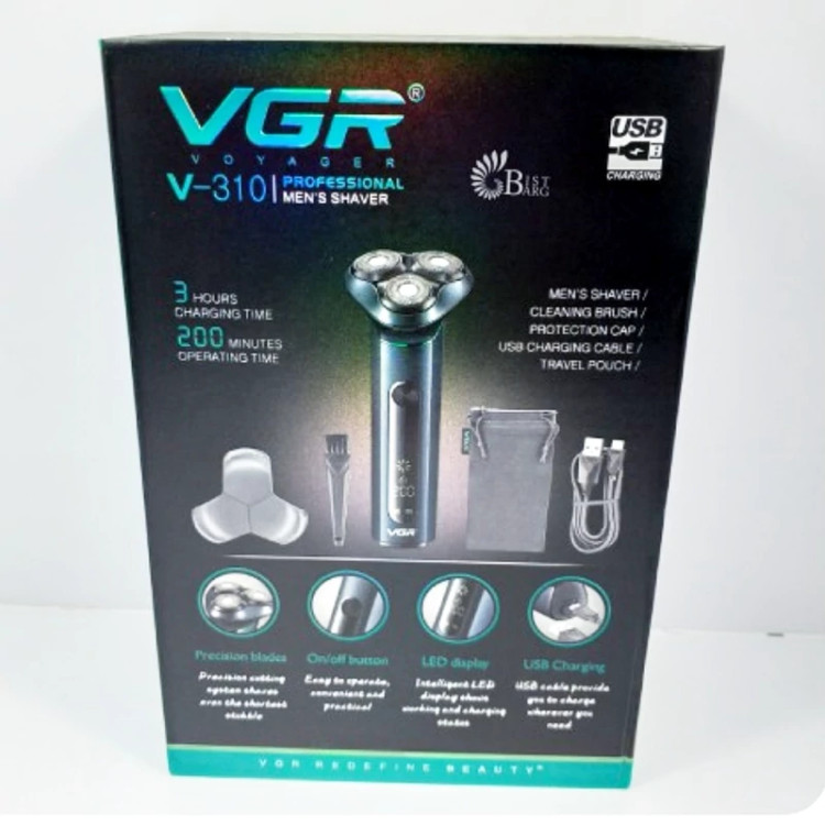 ماشین اصلاح موی صورت وی جی ار مدل V-310