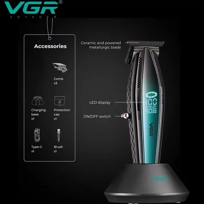 ماشین اصلاح وی جی آر VGR V-992 ریش تراش حجم زن خط زن صفر زن شیور