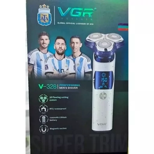 سه تیغ حرفه ای ضدآب وی جی ار مدل vgr v- 328 شیور ریش تراش ماشین اصلاح