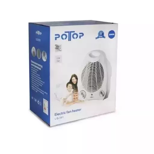 بخاری برقی فن دار ، رومیزی 2000 وات پوتوپPOTOP