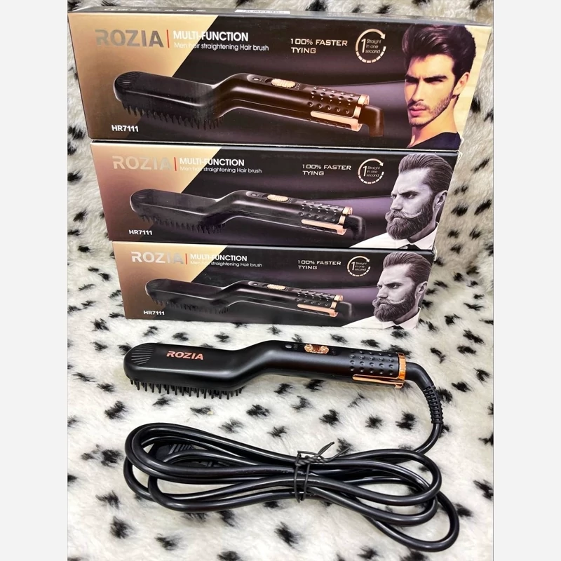 برس حرارتی ریش روزیا ROZIA مدل HR7111  اتو ریش  اتو مو   حالت دهنده مو