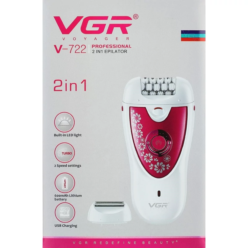 اپیلاتور وی جی آر مدل v-722 ،  اپیلیدی موکن  قیمت و خرید اپیلاتور