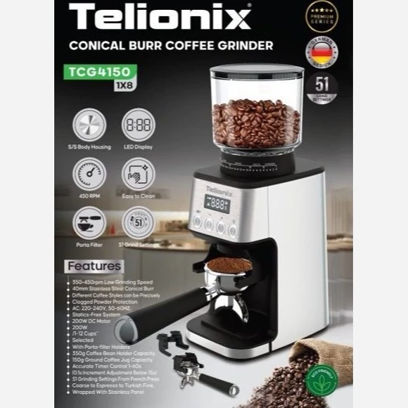 آسیاب قهوه تلیونیکس مدل TCG4150