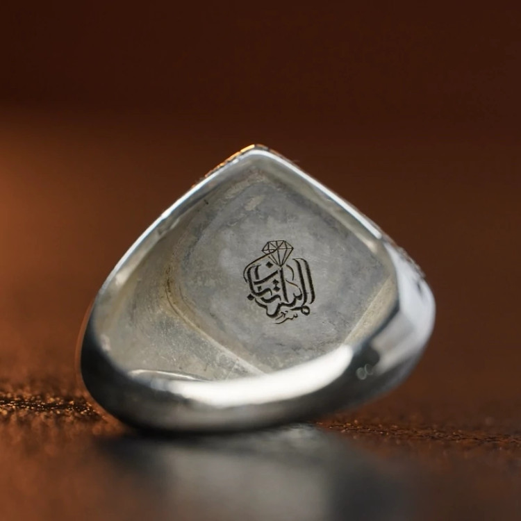 انگشتر تمام نقره طرح نقطه کد 1316