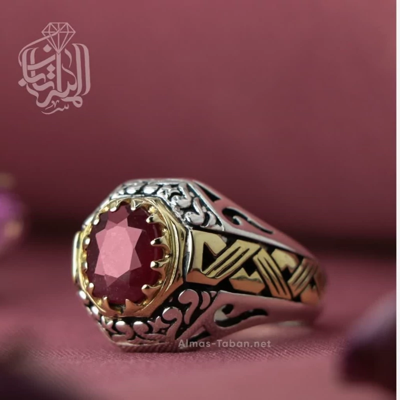 انگشتر مردانه یاقوت سرخ کد 2911