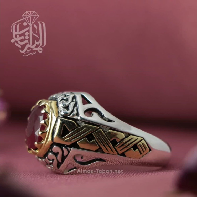 انگشتر مردانه یاقوت سرخ کد 2911
