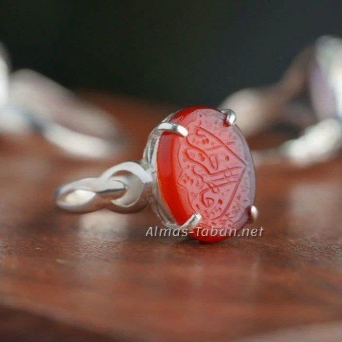 انگشتر زنانه عقیق سرخ کد 725