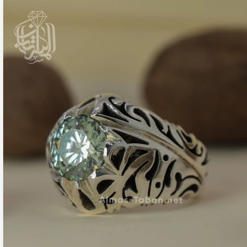 انگشتر مردانه دست ساز موزانایت کد 2891
