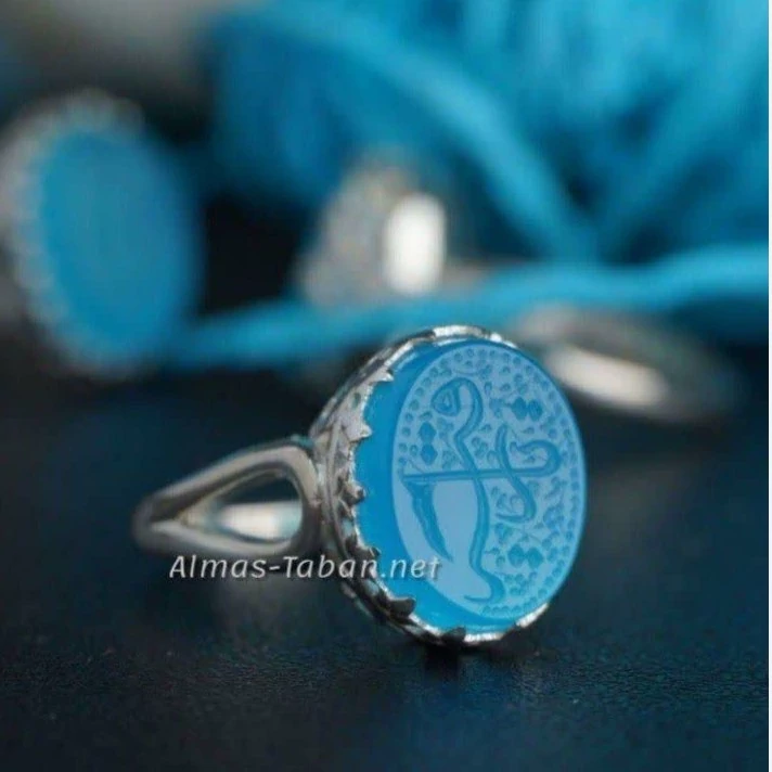 انگشتر زنانه عقیق ابی کد 708