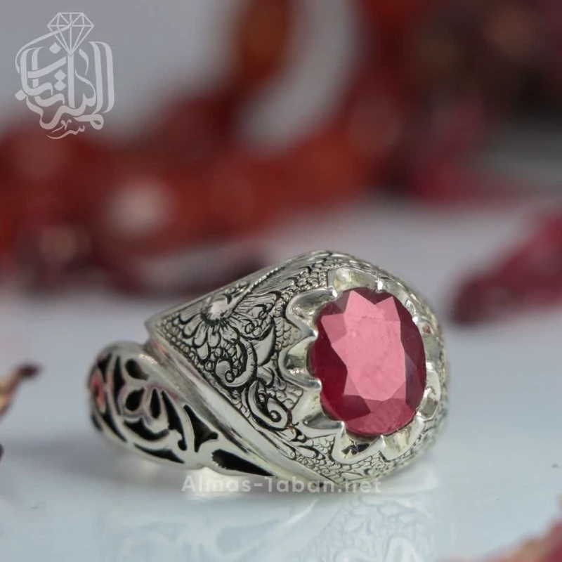 انگشتر مردانه یاقوت سرخ کد 2873