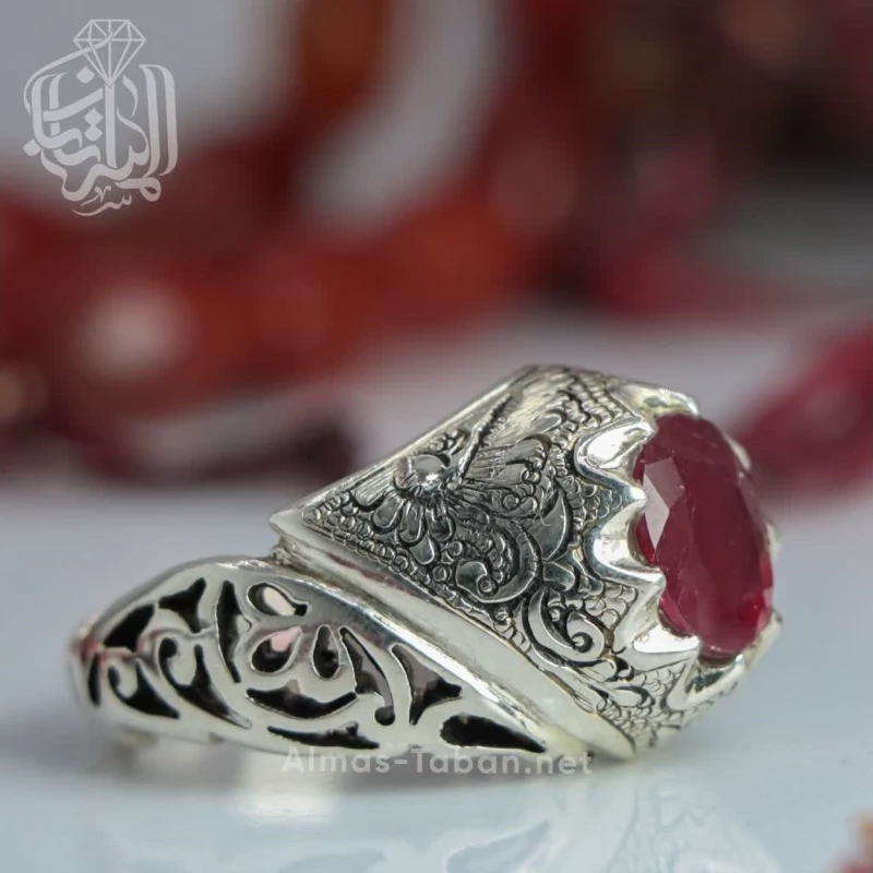 انگشتر مردانه یاقوت سرخ کد 2873