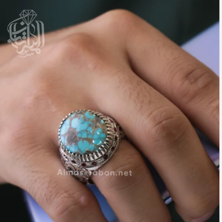 انگشتر مردانه فیروزه نیشابوری کد 2862