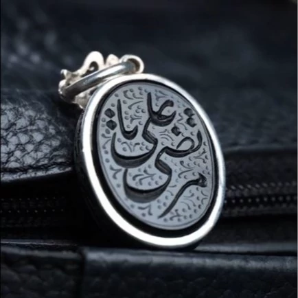 گردنبند مردانه عقیق مشکی کد 1255