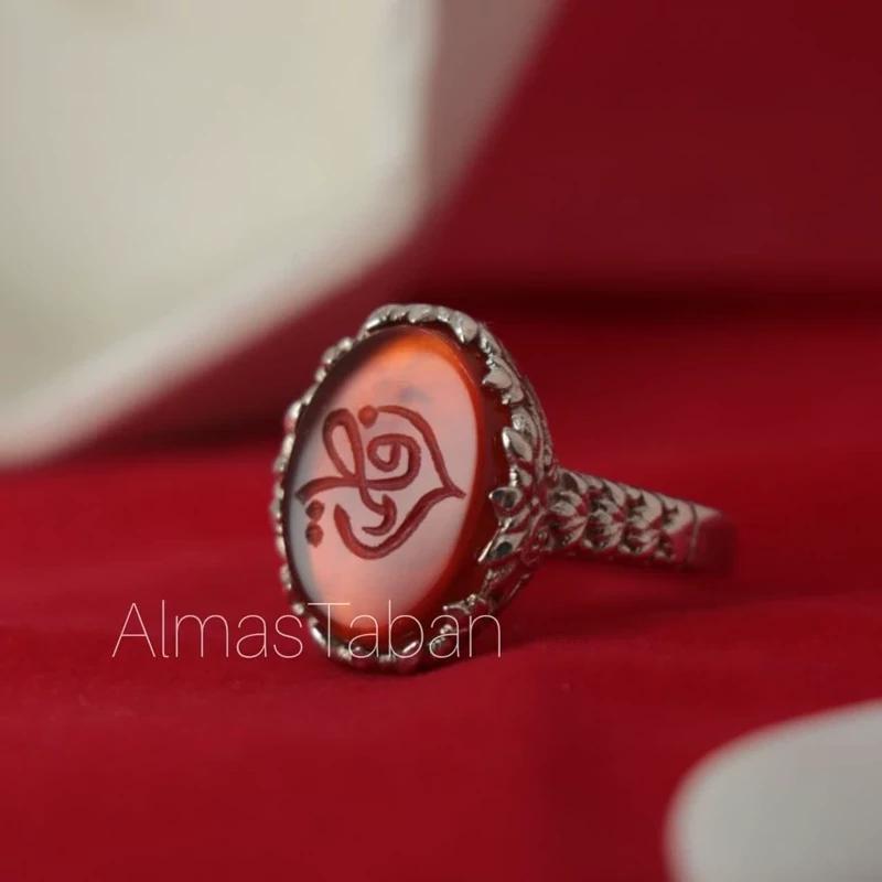 انگشتر زنانه عقیق سرخ کد 676