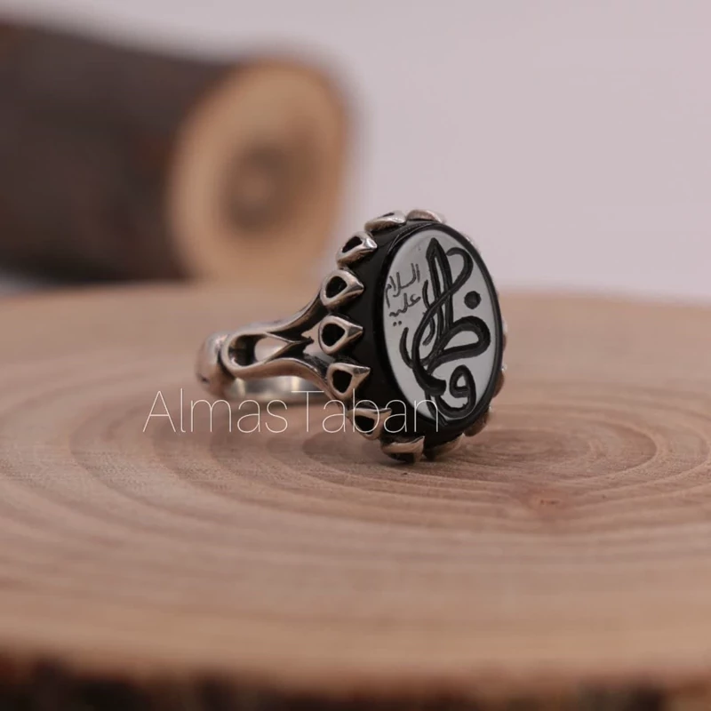 انگشتر مردانه عقیق مشکی کد 2810