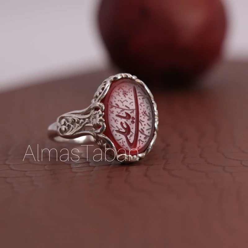 انگشتر زنانه عقیق سرخ کد 667