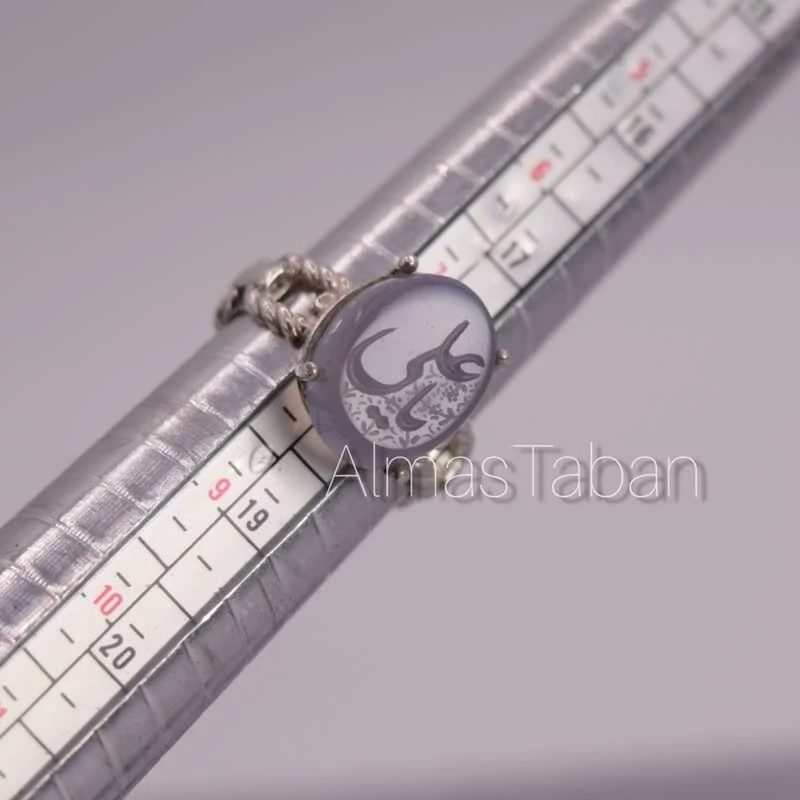 انگشتر زنانه عقیق کبود کد 661