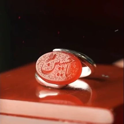 انگشتر عقیق سرخ کد 1189