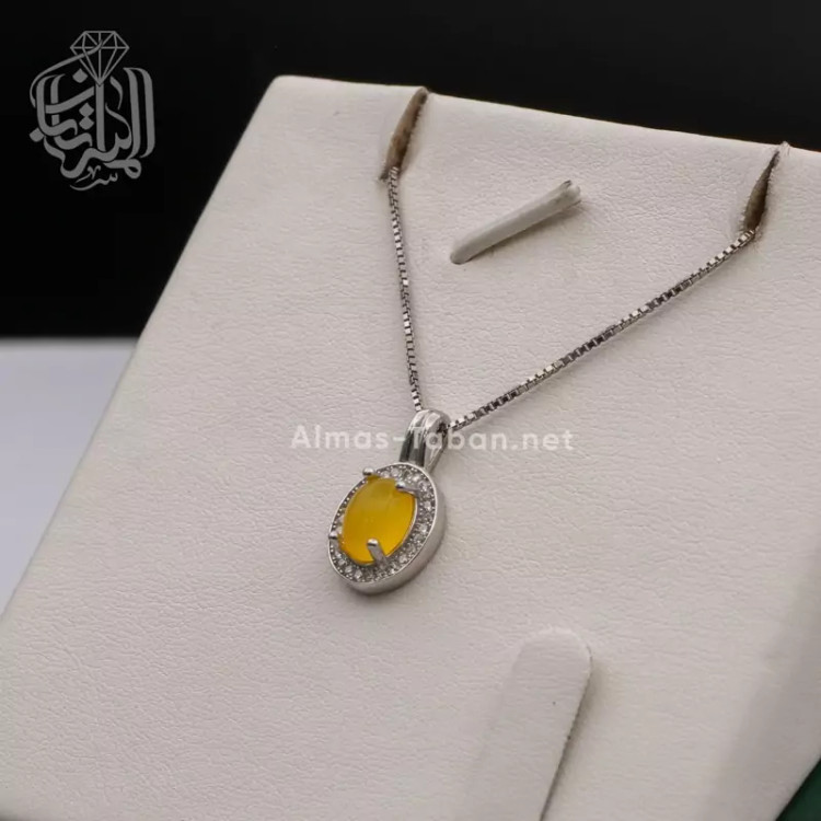 نیم ست زنانه عقیق زرد شرف الشمس کد 209