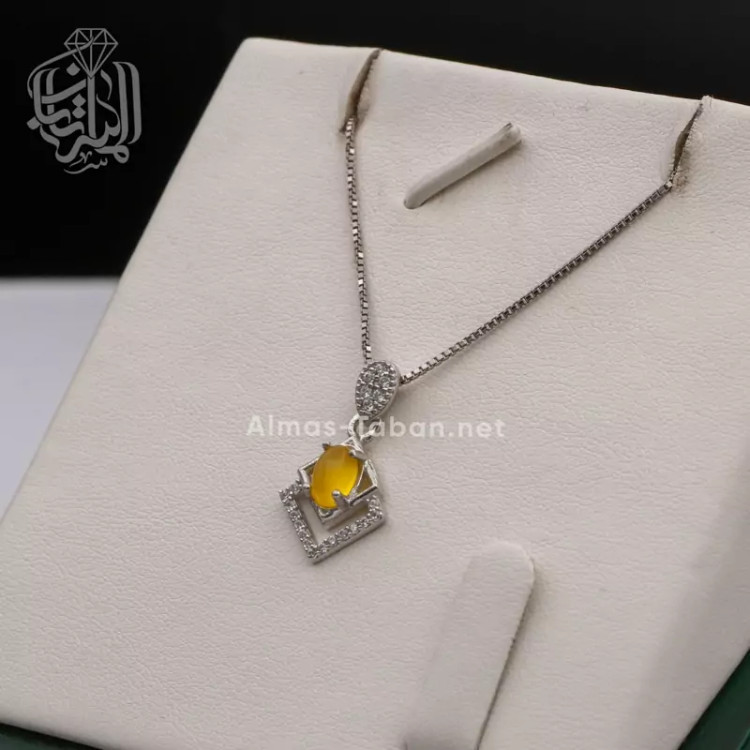 نیم ست زنانه عقیق زرد شرف الشمس کد 208