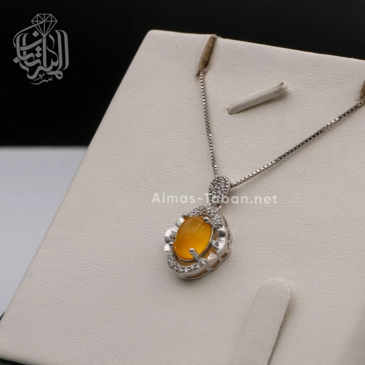 نیم ست زنانه عقیق زرد شرف الشمس کد 215