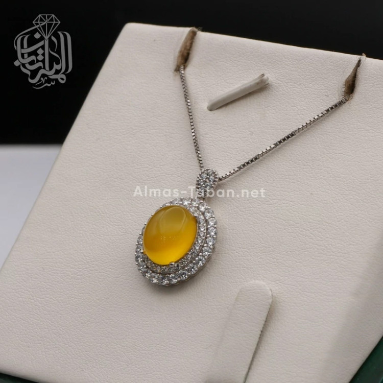 نیم ست زنانه عقیق زرد شرف الشمس کد 212