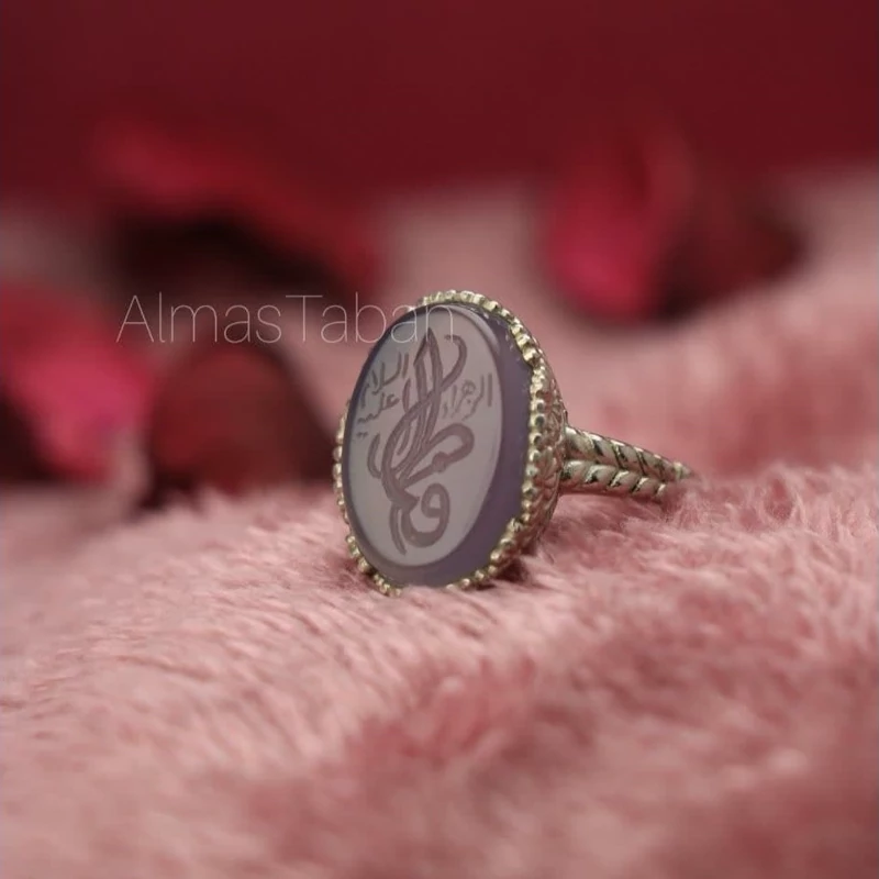 انگشتر زنانه عقیق کبود کد 618