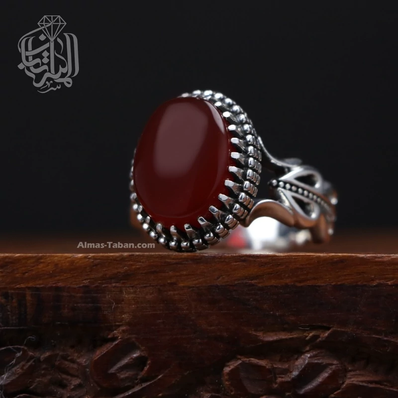 انگشتر مردانه عقیق یمنی کد 2210
