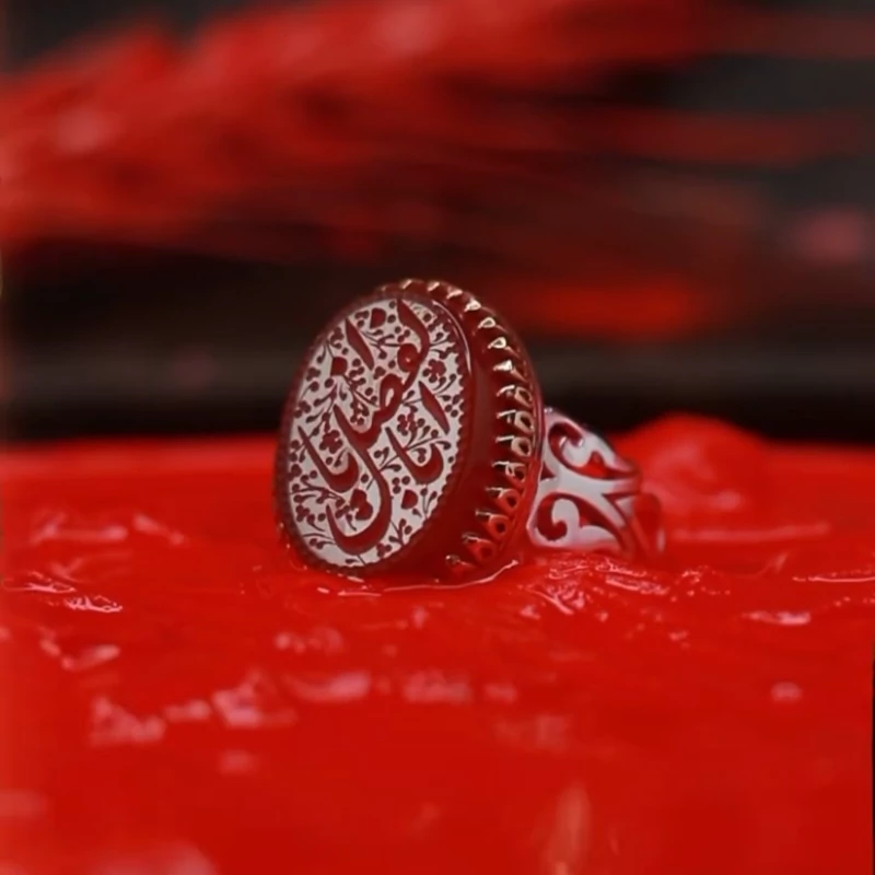 انگشتر نقره مردانه عقیق سرخ کد 1067