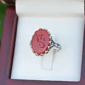 انگشتر نقره مردانه عقیق سرخ کد 1049