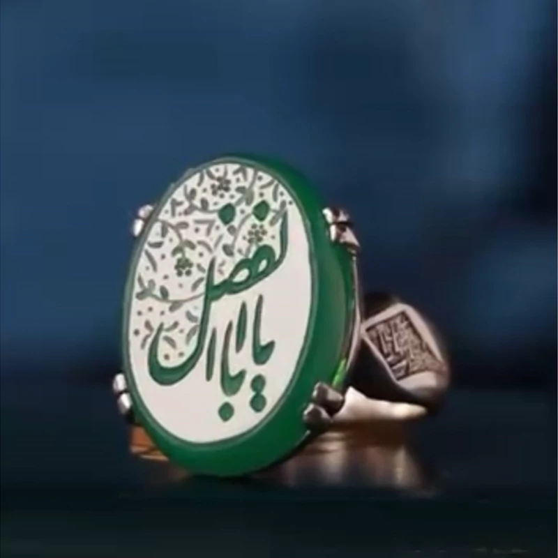 انگشتر نقره مردانه عقیق سبز کد 1048