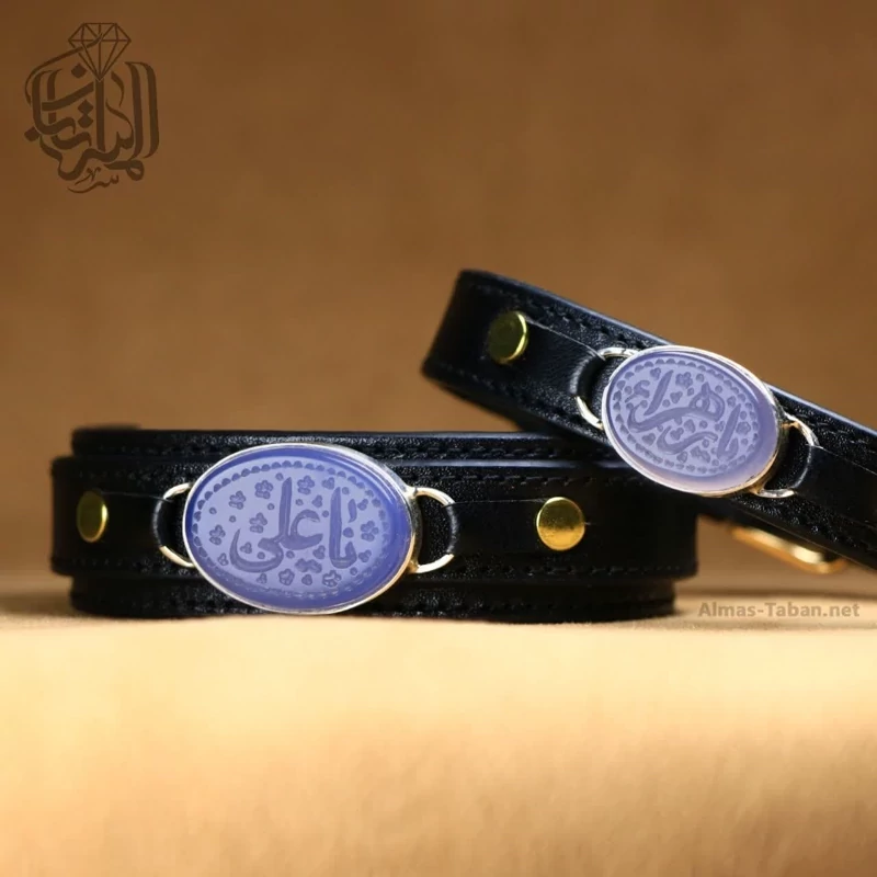 ست دستبند چرم زنانه و مردانه کد 2601