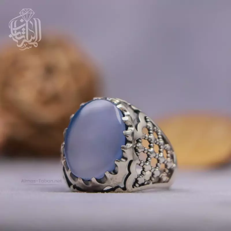 انگشتر مردانه عقیق یمنی اصل کد 2574
