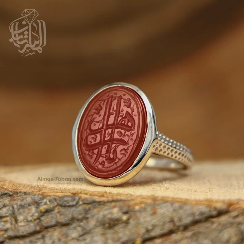انگشتر نقره زنانه عقیق سرخ  کد 592