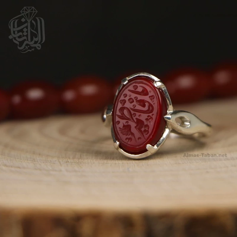 انگشتر نقره زنانه عقیق سرخ  کد 502