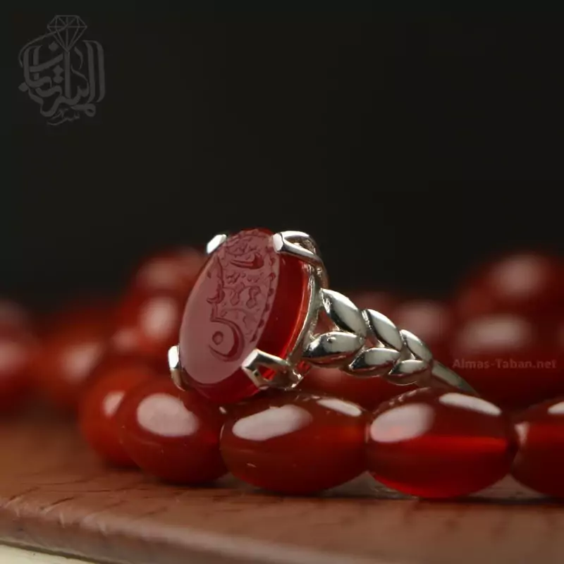 انگشتر نقره زنانه عقیق سرخ  کد 478