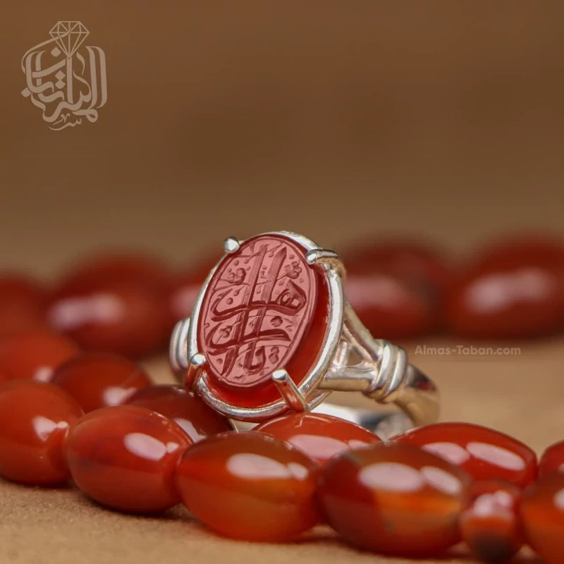 انگشتر نقره زنانه عقیق سرخ کد467