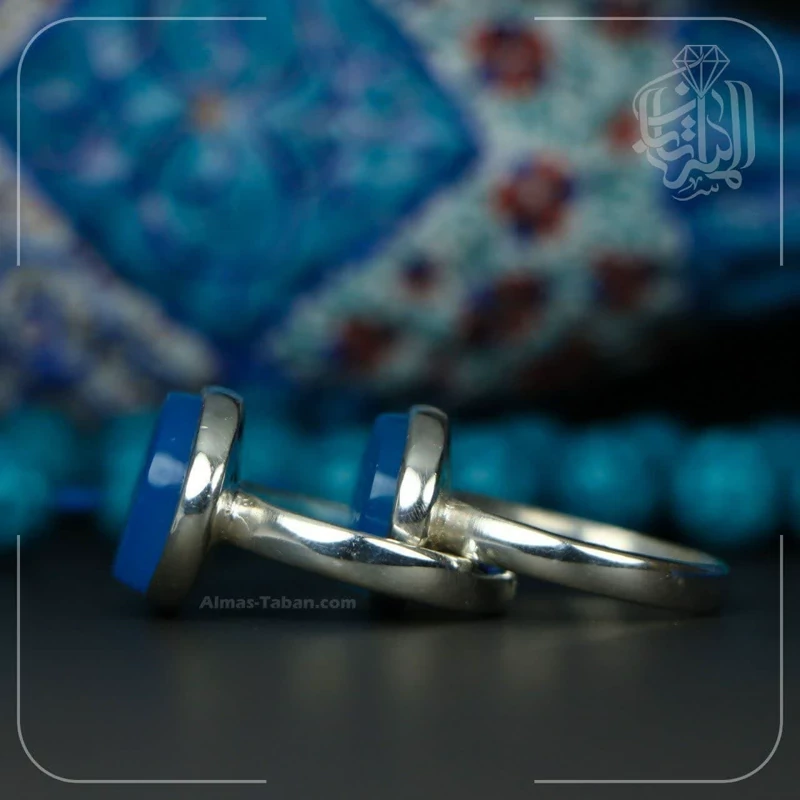 ست انگشترهای نقره عقیق منقش به اذکار شریف یاعلی و یا زهرا کد 2369