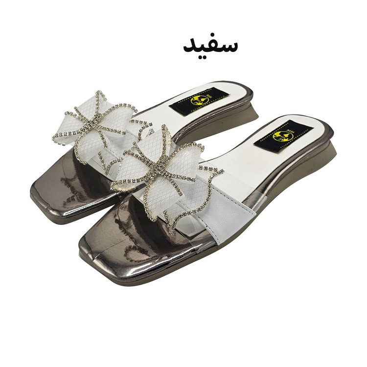 صندل زنانه سیی 1966 مدل پاپیون طلقی کد 2451