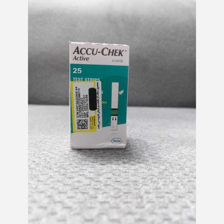 نوار تست قند خون اکیو چک بسته 25 عددی تاریخ انقضا 7 2027 اکیو چک اکتیو ACCU CHEH Active